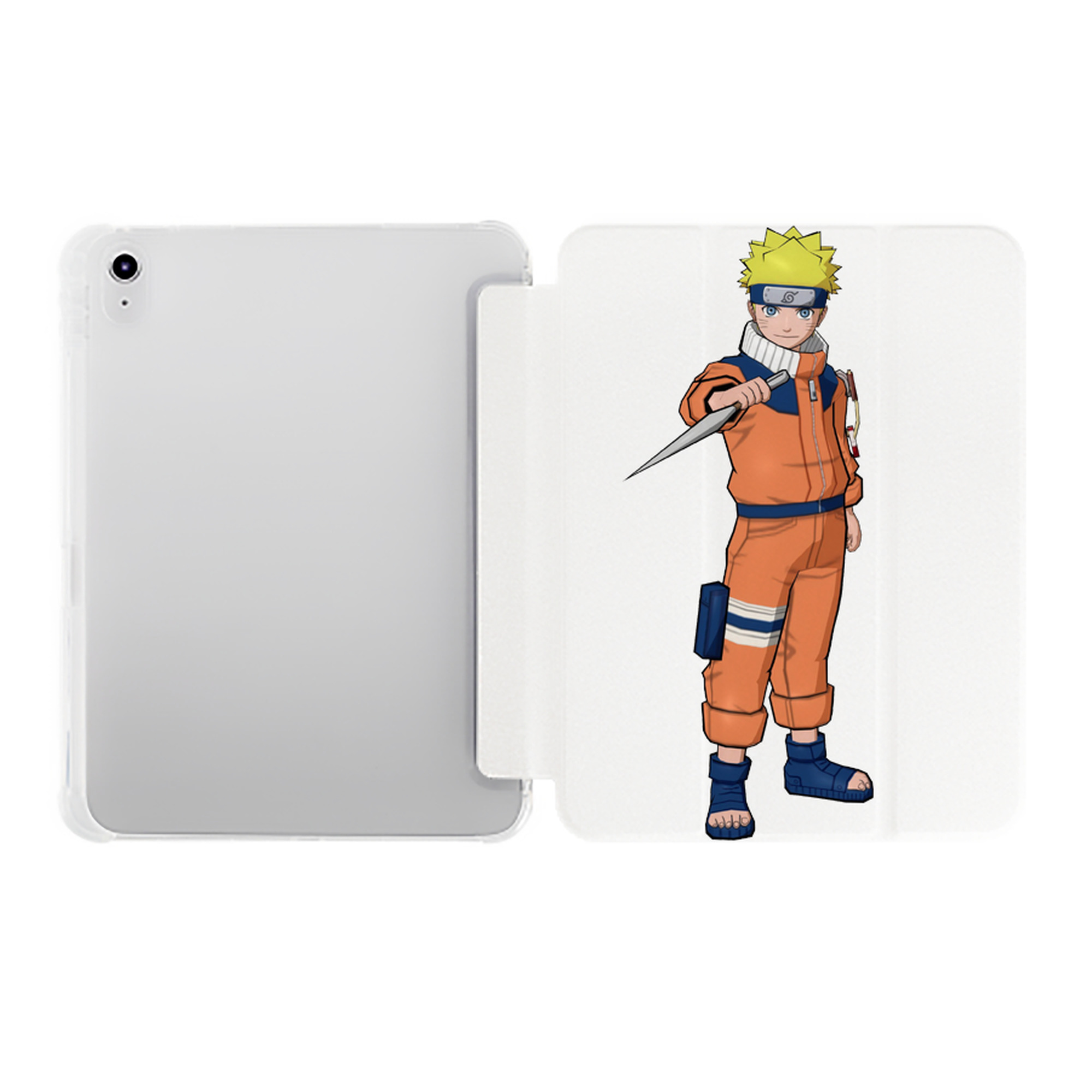 （画像用） NARUTO -ナルト- うずまき ナルト Uzumaki Naruto IPad ケース ペン収納付き 三つ折りスタンド PUレザー×シリコン 対応機種9.5/10.5/10.9インチ
